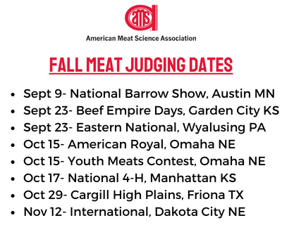 Fall Meat Judging Dates
